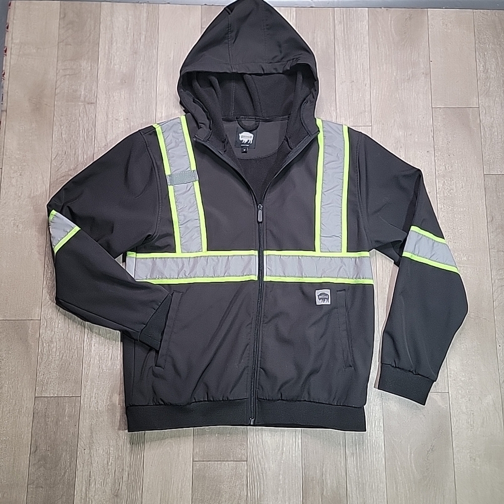 Buffalo David Bitton Black Jacket with Yellow Accents